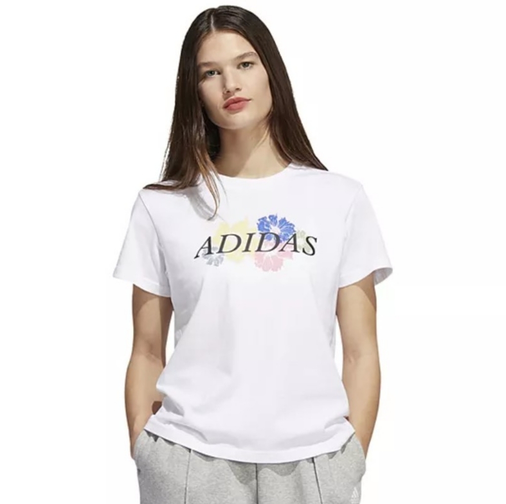 Adidas Floral Linear Graphic T-Shirt